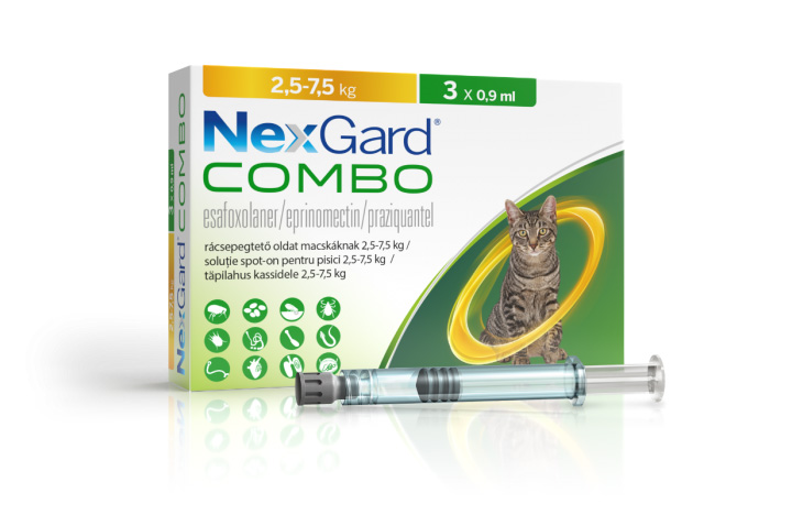 Nexgard COMBO antiparazitik za mačke 2,5-7.5kg težine